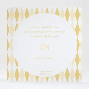 Faire-part de naissance Joli petit ours polaire*Faire-part Elégant Online