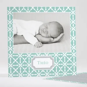Faire-part de naissance Joli pattern*Faire-part Elégant Outlet