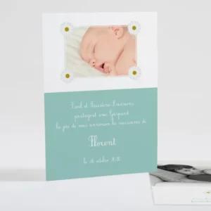 Faire-part de naissance Jolies marguerites*Faire-part Elégant Sale
