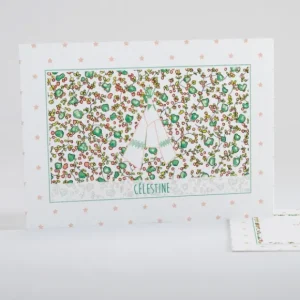 Faire-part de naissance Joli tipi liberty etoiles*Faire-part Elégant Clearance