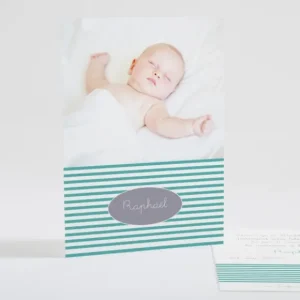 Faire-part de naissance Jolies rayures photo*Faire-part Elégant Hot