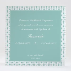Faire-part de naissance Jolies etoiles bicolores*Faire-part Elégant Online