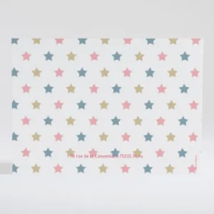 Faire-part de naissance Jolies pastilles etoiles*Faire-part Elégant New