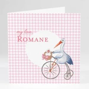 Faire-part de naissance Jolie cigogne tendance*Faire-part Elégant Online