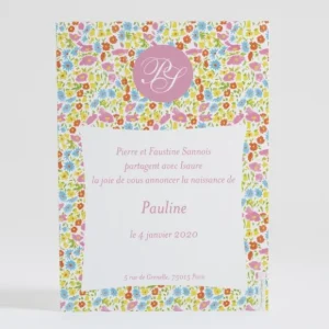 Faire-part de naissance Joyeux liberty d'ete*Faire-part Elégant Sale