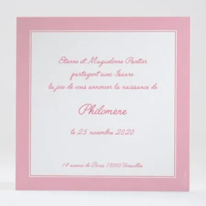 Faire-part de naissance Joli medaillon monogramme*Faire-part Elégant Hot