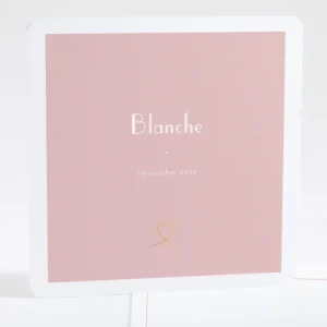 Faire-part de naissance Joli coeur dore*Faire-part Elégant Sale