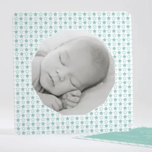 Faire-part de naissance Jolies etoiles bicolores*Faire-part Elégant Online