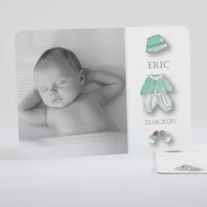 Faire-part de naissance Jolie tenue chic Garcon*Faire-part Elégant Clearance