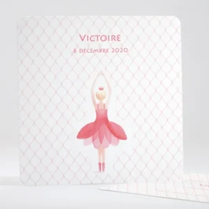 Faire-part de naissance Jolie ballerine simple*Faire-part Elégant Clearance