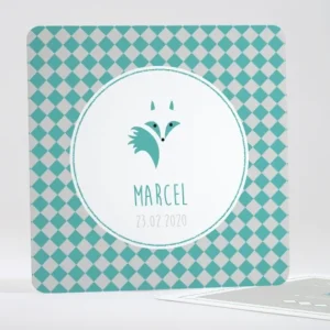 Faire-part de naissance Joli renard tendance*Faire-part Elégant Best