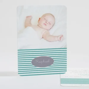 Faire-part de naissance Jolies rayures photo*Faire-part Elégant Hot