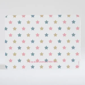 Faire-part de naissance Jolies pastilles etoiles*Faire-part Elégant New