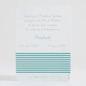 Faire-part de naissance Jolies rayures photo*Faire-part Elégant Hot