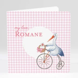 Faire-part de naissance Jolie cigogne tendance*Faire-part Elégant Online