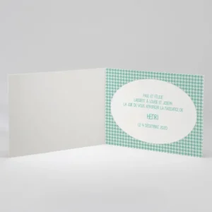 Faire-part de naissance Joli vichy tendance*Faire-part Elégant Outlet