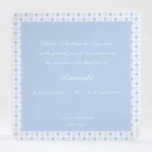 Faire-part de naissance Jolies etoiles bicolores*Faire-part Elégant Online