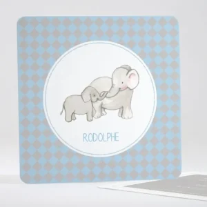 Faire-part de naissance Jolis elephants tendance*Faire-part Elégant Fashion