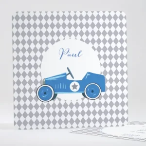 Faire-part de naissance Jolie voiture d'antan*Faire-part Elégant Fashion