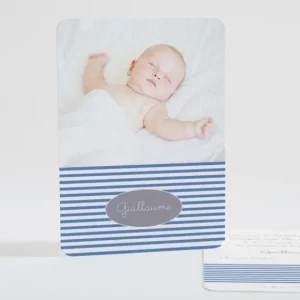 Faire-part de naissance Jolies rayures photo*Faire-part Elégant Hot