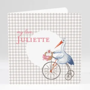 Faire-part de naissance Jolie cigogne tendance*Faire-part Elégant Online