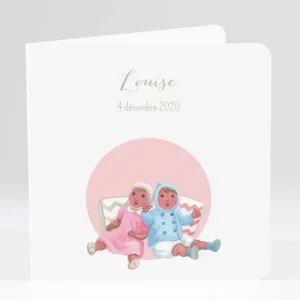 Faire-part de naissance Jolies poupees livret*Faire-part Elégant Fashion