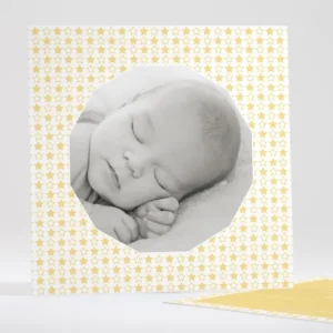 Faire-part de naissance Jolies etoiles bicolores*Faire-part Elégant Online