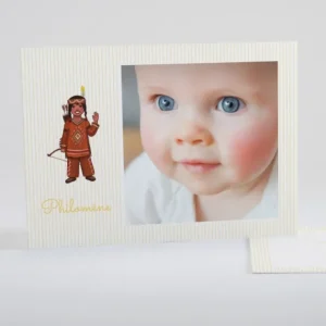 Faire-part de naissance Joli petit indien simple*Faire-part Elégant Best