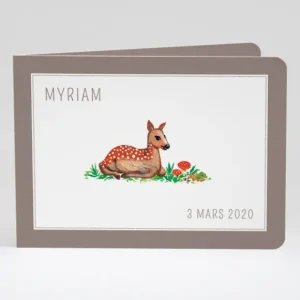 Faire-part de naissance Joli faon photo*Faire-part Elégant Online
