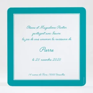Faire-part de naissance Joli medaillon monogramme*Faire-part Elégant Hot