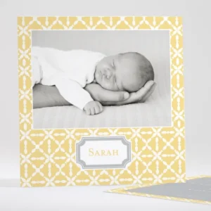 Faire-part de naissance Joli pattern*Faire-part Elégant Outlet