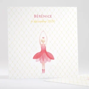 Faire-part de naissance Jolie ballerine simple*Faire-part Elégant Clearance