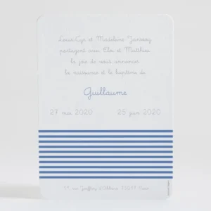 Faire-part de naissance Jolies rayures photo*Faire-part Elégant Hot
