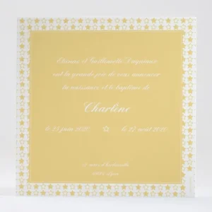 Faire-part de naissance Jolies etoiles bicolores*Faire-part Elégant Online