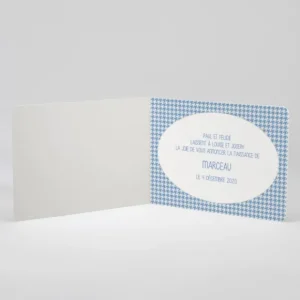 Faire-part de naissance Joli vichy tendance*Faire-part Elégant Outlet