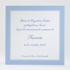 Faire-part de naissance Joli medaillon monogramme*Faire-part Elégant Hot