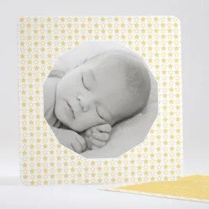 Faire-part de naissance Jolies etoiles bicolores*Faire-part Elégant Online