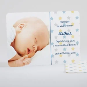 Faire-part de naissance Jolies pastilles etoiles*Faire-part Elégant New