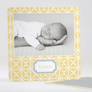 Faire-part de naissance Joli pattern*Faire-part Elégant Outlet