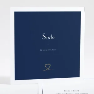 Faire-part de naissance Joli coeur dore*Faire-part Elégant Sale