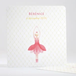 Faire-part de naissance Jolie ballerine simple*Faire-part Elégant Clearance