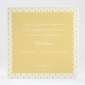 Faire-part de naissance Jolies etoiles bicolores*Faire-part Elégant Online