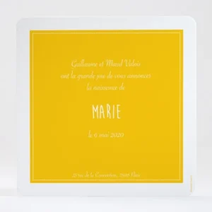 Faire-part de naissance Joli mimosa simple*Faire-part Elégant Discount