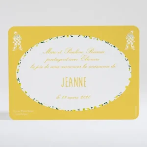 Faire-part de naissance Joli clown liberty*Faire-part Elégant New