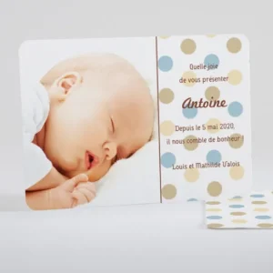 Faire-part de naissance Jolies pastilles rondes*Faire-part Elégant Best