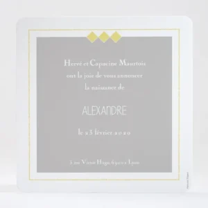 Faire-part de naissance Jolis elephants tendance*Faire-part Elégant Fashion