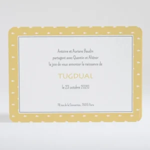Faire-part de naissance Joli petit navire*Faire-part Elégant Discount