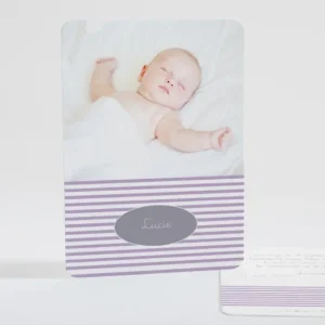 Faire-part de naissance Jolies rayures photo*Faire-part Elégant Hot