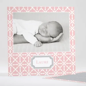 Faire-part de naissance Joli pattern*Faire-part Elégant Outlet