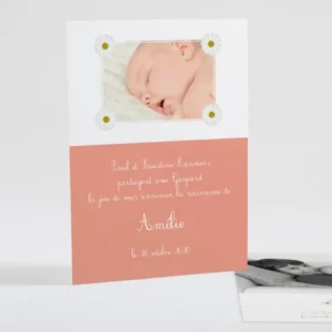 Faire-part de naissance Jolies marguerites*Faire-part Elégant Sale